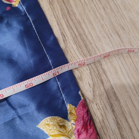 Lameera Sleeveless Jean Polyester Floral 90s Retro Vintage Dress Size Medium - Picture 9 of 9